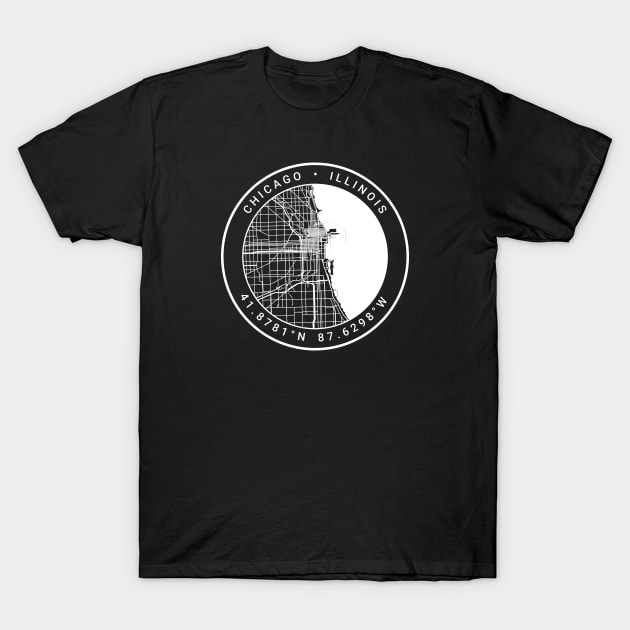 Chicago Map T-Shirt by Ryan-Cox